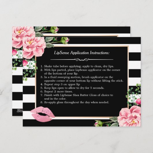 Tipps zur Anleitung | Rosa Streifen Postkarte (Vorne/Hinten)