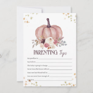 Tipps zur Blumenerziehung, Beratung der Eltern Mitteilungskarte