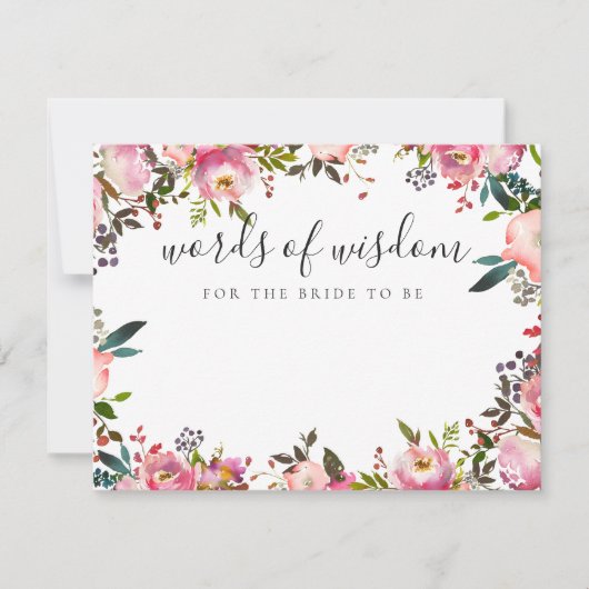 Tipps zur Brautparty-Spielkarte von Weisheit Einladung (Vorderseite)