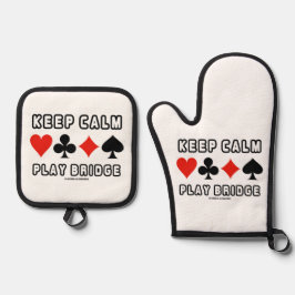 Tipps zur Live-Play-Bridge für vier Card-Anzug Spa Ofenhandschuh & Topflappen-Set