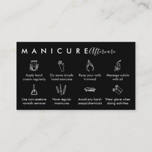 Tipps zur Schwarzen Top-Maniküre Visitenkarte