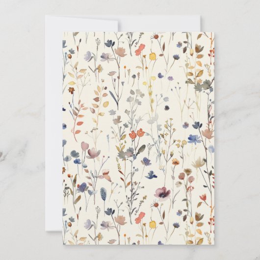 Tipps zur Wildblume von Babydusche Einladung (Rückseite)