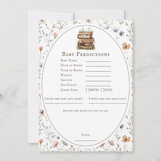 Tipps zur Wildblume von Babydusche Einladung (Vorderseite)