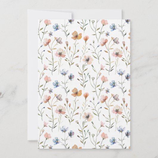 Tipps zur Wildblume von Babydusche Einladung (Rückseite)