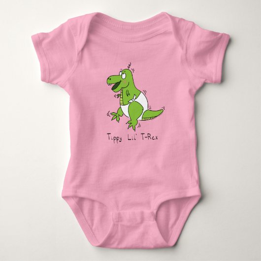 Tippy Lil T-rex Baby Dinosaur Baby Kids Bodysuit Baby Strampler (Vorderseite)