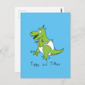 Tippy Lil T-Rex Baby Dinosaur Funny Postcard Postkarte (Vorne/Hinten)