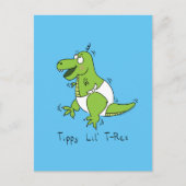 Tippy Lil T-Rex Baby Dinosaur Funny Postcard Postkarte (Vorderseite)