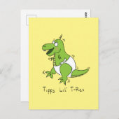 Tippy Lil T-Rex Baby Dinosaur Funny Postcard Postkarte (Vorne/Hinten)