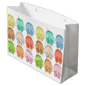 Tippy Toes Elephant Große Geschenktüte (Rückseite Schrägansicht)
