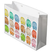 Tippy Toes Elephant Große Geschenktüte (Vorderseite Schrägansicht)