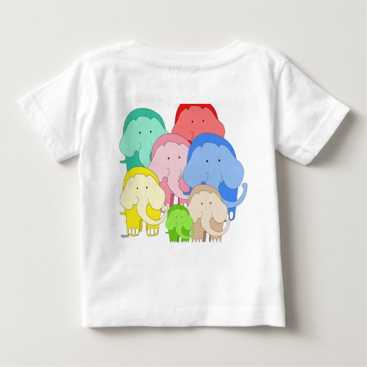 Tippy Toes Elephant Herd T - Shirt (Rückseite)