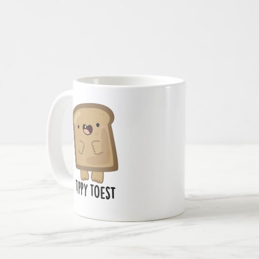 Tippy Toest Funny Tippy Toast Pub Kaffeetasse (Vorderseite Links)