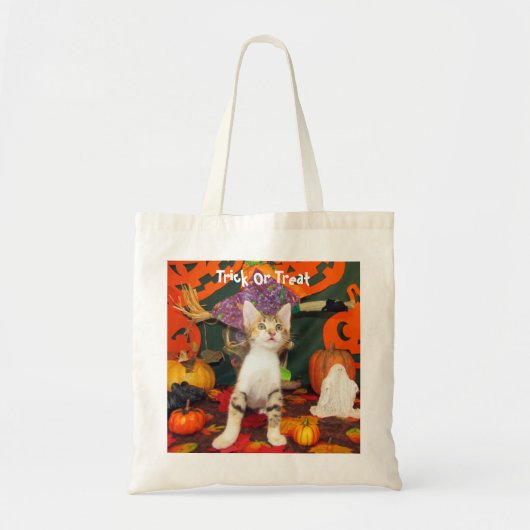 Tippy's Halloween Cat / Kitten Trick oder Treat Tragetasche (Vorne)