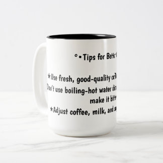Tips for coffee zweifarbige tasse