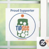 TipSee Supporter Window Decal Fensteraufkleber (Zuhause)