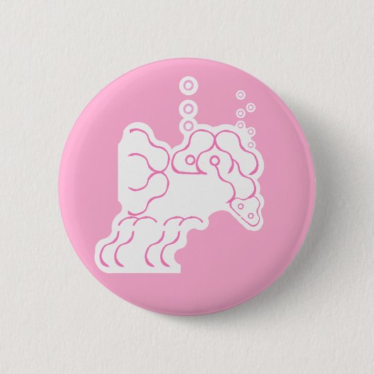 Tipsie, Betrunken rosa Elefant Button (Vorderseite)