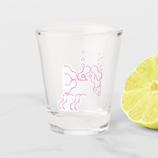 Tipsie, Betrunken rosa Elephant Shotglas Schnapsglas (Vorderseite)