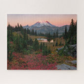 Tipsoo See und Berg Rainier Herbst Sonnenaufgang Puzzle (Horizontal)