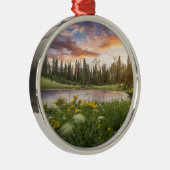 Tipsoo See vom Mount Rainier Ornament Aus Metall (Rechts)