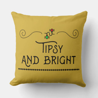 Tipsy and Bright | Festive Holiday Throw Pillow Kissen