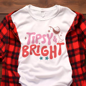 Tipsy and Bright Fun Weihnachtsfeier Tri-Blend Shirt