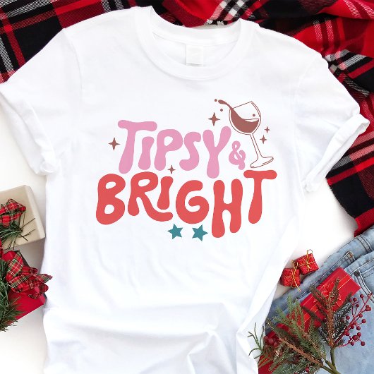 Tipsy and Bright Fun Weihnachtsfeier Tri-Blend Shirt