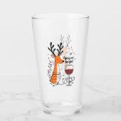 Tipsy and Bright Reindeer Glas (Rückseite)