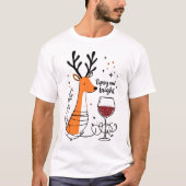 Tipsy and Bright Reindeer  T-Shirt (Vorderseite)