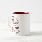 Tipsy and Bright Reindeer  Zweifarbige Tasse (Vorderseite Links)