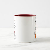 Tipsy and Bright Reindeer  Zweifarbige Tasse (Mittel)