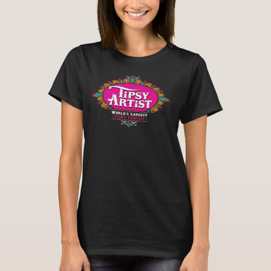 Tipsy Artist Black T Shirt (Vorderseite)