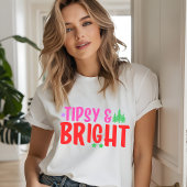 Tipsy & Bright Fun Moderne Weihnachten Tri-Blend Shirt