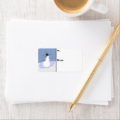 Tipsy der Schneemann Adressaufkleber (Insitu)