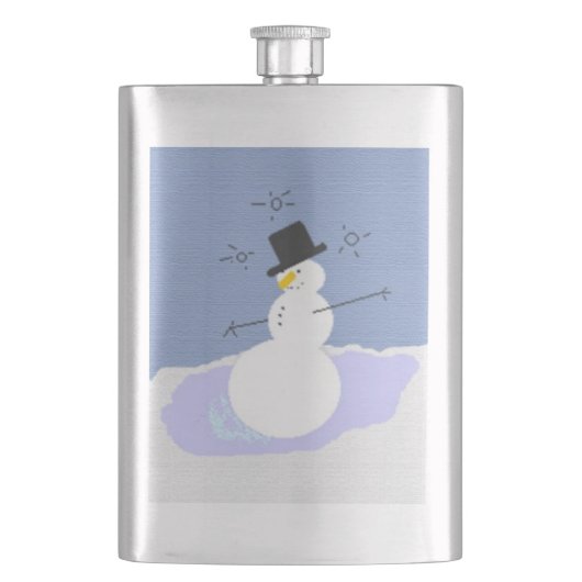 Tipsy der Schneemann Flachmann (Vorderseite)