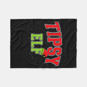 Tipsy Elf Christmas Family Matching Group Xmas Fleecedecke (Vorderseite (Horizontal))