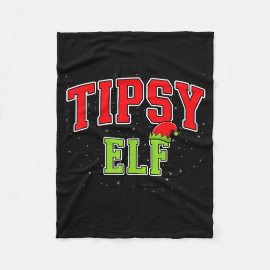 Tipsy Elf Christmas Family Matching Group Xmas Fleecedecke (Vorderseite)