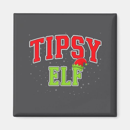 Tipsy Elf Christmas Family Matching Group Xmas Magnet (Vorne)