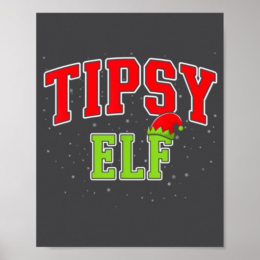 Tipsy Elf Christmas Family Matching Group Xmas  Poster (Vorne)