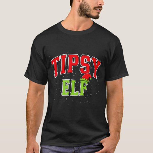 Tipsy Elf Christmas Family Matching Group Xmas  T-Shirt (Vorderseite)