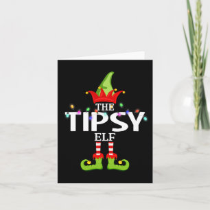 Tipsy Elf Weihnachten Matching Pajamas Karte