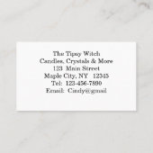 Tipsy Hexe auf Broom Business Cards Visitenkarte (Rückseite)