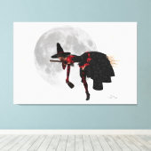 Tipsy Hexe auf Broom-Leinwand drucken Leinwanddruck (Insitu (Holzboden))