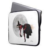 Tipsy Hexe auf dem flachen Laptop-Sieb Laptopschutzhülle (Vorderseite Links)