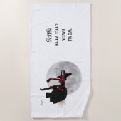 Tipsy Hexe auf dem Flying Broom Beach Handtuch (Vorderseite)