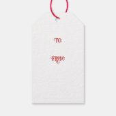 Tipsy Hexe auf dem Flying Broom-Geschenketikett Geschenkanhänger (Rückseite)