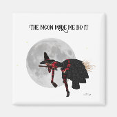 Tipsy Hexe auf dem Flying Broom Magnet (Vorne)