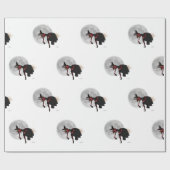Tipsy Hexe auf dem Flying Broom Wrapping Paper Geschenkpapier (Flach)