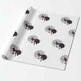 Tipsy Hexe auf dem Flying Broom Wrapping Paper Geschenkpapier