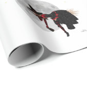 Tipsy Hexe auf dem Flying Broom Wrapping Paper Geschenkpapier (Rolleneckpunkt)