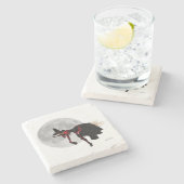 Tipsy Hexe auf dem Untersetzer von Broom Stone (Seitenansicht)